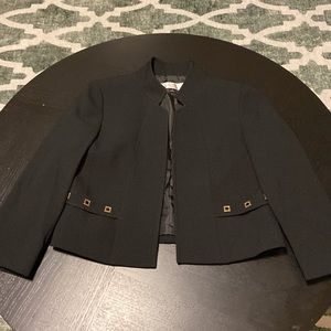 Tahari Blazer Crop Blazer with Gold Embelishments